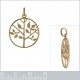 Pendentif Arbre de Vie Plaqué or 18 carats
