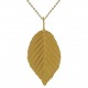 Pendentif Feuille Plaqué or 18 carats
