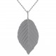 Pendentif Feuille en Argent 925 rhodié