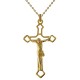 Pendentif Croix Christ Plaqué or 18 carats