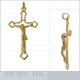 Pendentif Croix Christ Plaqué or 18 carats