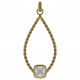 Pendentif Plaqué or 18 carats et Oxyde zirconium