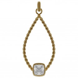 Pendentif Plaqué or 18 carats et Oxyde zirconium