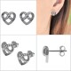 Boucles d'oreilles Infini en Argent 925 rhodié et Oxydes Zirconium