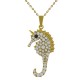 Pendentif Hippocampe Plaqué or 18 carats et Oxydes zirconium