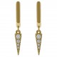 Boucles d'oreilles créoles Plaqué Or 18 carats et Oxydes Zirconium