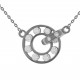 Collier en Argent 925 rhodié et Oxydes Zirconium