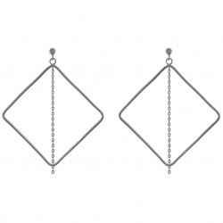 Boucles d'oreilles pendantes en Argent 925 rhodié