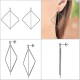 Boucles d'oreilles pendantes en Argent 925 rhodié