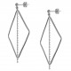 Boucles d'oreilles pendantes en Argent 925 rhodié