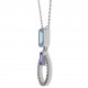 Collier en Argent 925 rhodié et Oxydes Zirconium