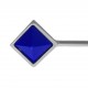 Bracelet ouvert en Argent 925 rhodié et Lapis Lazuli