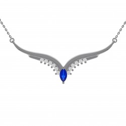 Collier en Argent 925 rhodié et Oxydes Zirconium