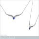 Collier en Argent 925 rhodié et Oxydes Zirconium