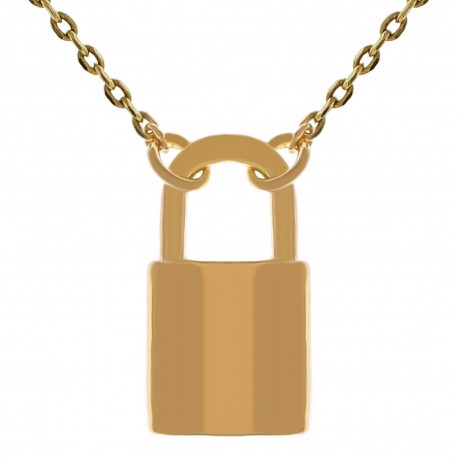 Collier cadenas Plaqué Or 18 carats