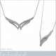 Collier en Argent 925 rhodié et Oxydes Zirconium