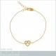 Bracelet Coeur Infini Plaqué Or 18 carats et Oxydes Zirconium