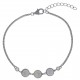 Bracelet en Argent 925 rhodié et Nacre