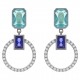 Boucles d'oreilles en Argent 925 rhodié et Oxydes Zirconium
