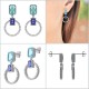 Boucles d'oreilles en Argent 925 rhodié et Oxydes Zirconium