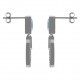 Boucles d'oreilles en Argent 925 rhodié et Oxydes Zirconium