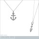 Pendentif Ancre en Argent 925 rhodié