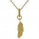 Pendentif Plume Plaqué or 18 carats