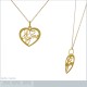 Pendentif Coeur je t'aime Plaqué or 18 carats