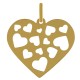 Pendentif Coeurs Plaqué or 18 carats