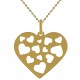 Pendentif Coeurs Plaqué or 18 carats