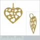 Pendentif Coeurs Plaqué or 18 carats