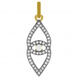 Pendentif Plaqué or 18 carats et Oxydes zirconium