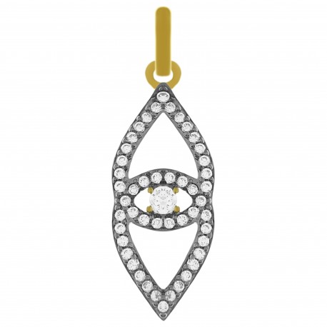 Pendentif Plaqué or 18 carats et Oxydes zirconium