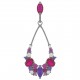Pendentif en Argent 925 rhodié et Oxydes zirconium multicolores