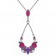 Pendentif en Argent 925 rhodié et Oxydes zirconium multicolores