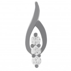 Pendentif en Argent 925 rhodié et Oxydes zirconium