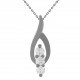 Pendentif en Argent 925 rhodié et Oxydes zirconium