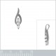 Pendentif en Argent 925 rhodié et Oxydes zirconium