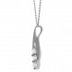 Pendentif en Argent 925 rhodié et Oxydes zirconium