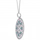 Pendentif en Argent 925 rhodié et Turquoise synthétique