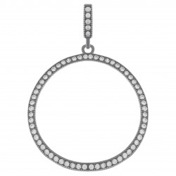 Pendentif en Argent 925 rhodié et Oxydes zirconium