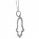 Pendentif main de Fatma en Argent 925 rhodié et Oxydes zirconium