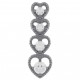 Pendentif Coeurs en Argent 925 rhodié et Oxydes zirconium