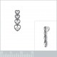 Pendentif Coeurs en Argent 925 rhodié et Oxydes zirconium