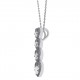 Pendentif Coeurs en Argent 925 rhodié et Oxydes zirconium