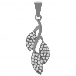 Pendentif en Argent 925 rhodié et Oxydes zirconium