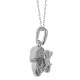 Pendentif moto de course en Argent 925