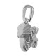 Pendentif moto de course en Argent 925