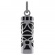 Pendentif Tiki Polynésien en Argent 925 et Onyx