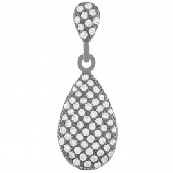 Pendentif en Argent 925 rhodié et Oxydes zirconium